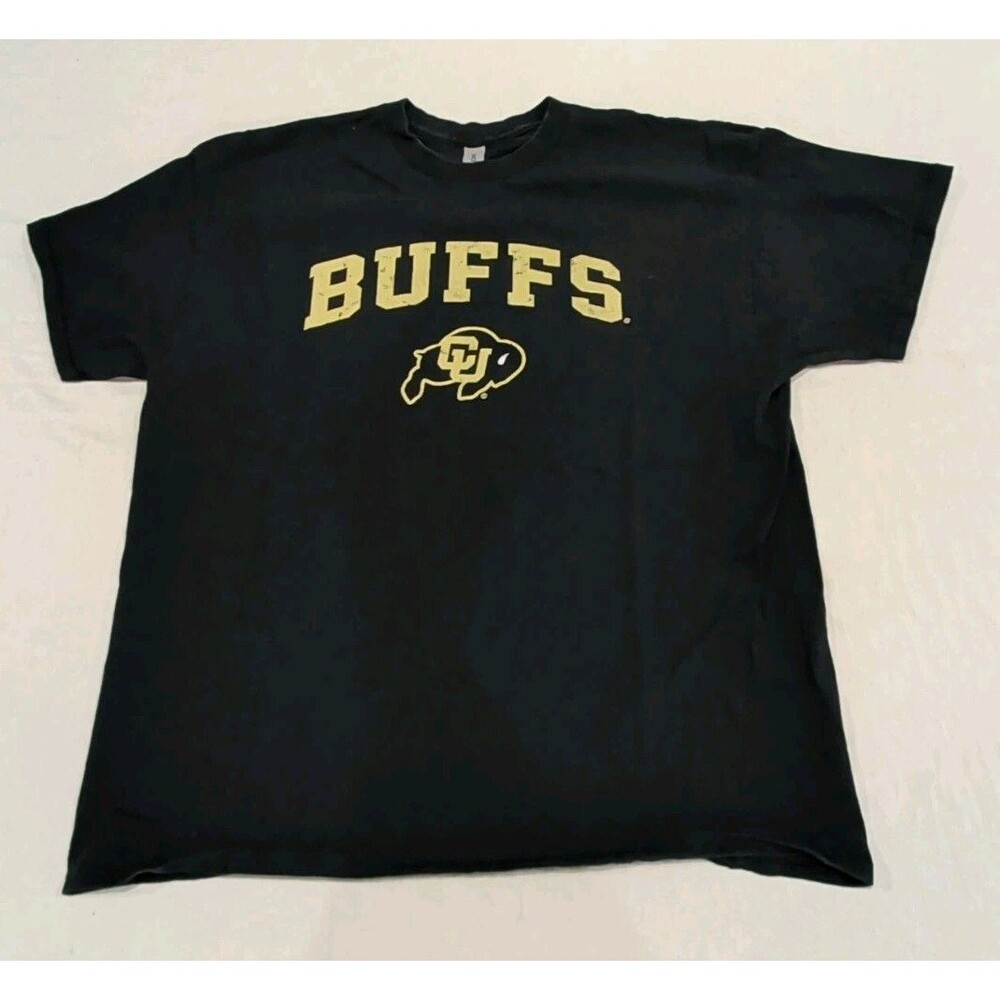 University Of Colorado Buffaloes NCAA Black T-Shirt Gildan Adult Size XL
